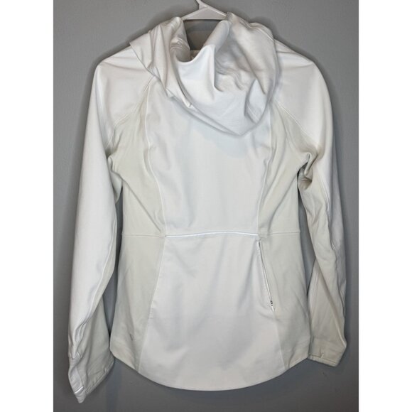 Women’s Lululemon Cross Chill Performance Jacket 6 White MISSING ZIPPER PULL - Picture 2 of 10